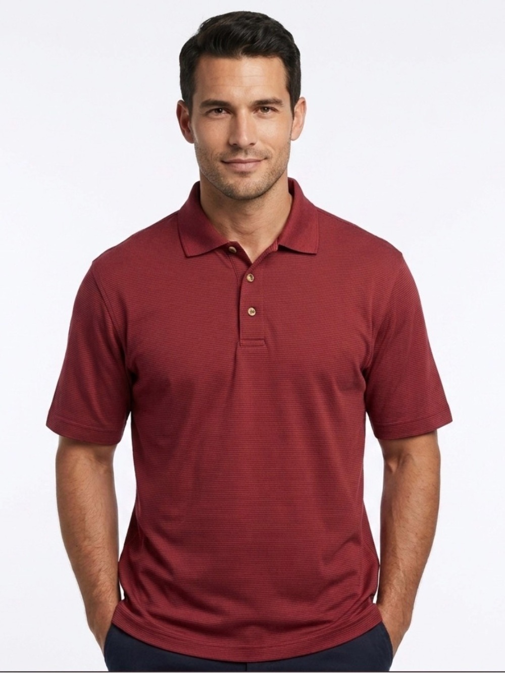 Jamaica Jaxx Red Striped Polo Shirt Men’s Size L